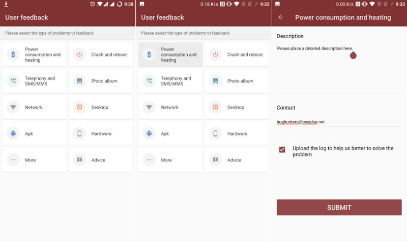 OnePlus User Feedback app