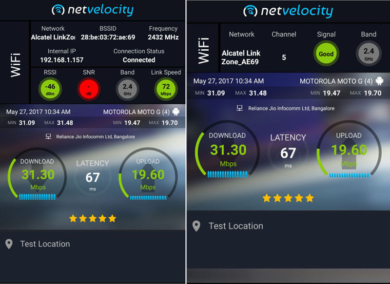 Vodafone 4G Speed Alcatel LinkZone WiFi Hotspot Chennai