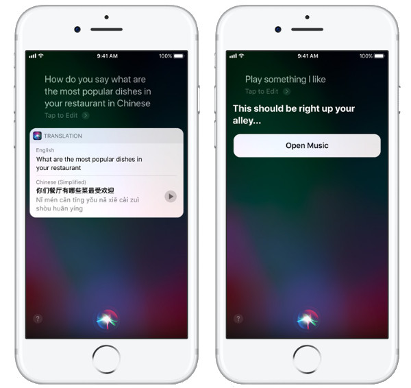 Apple iOS 11 Siri Translation