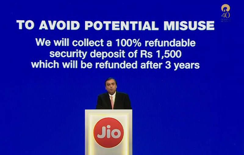 JioPhone deposit