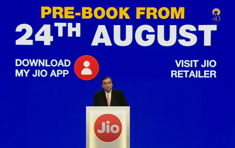 JioPhone pre-booking date