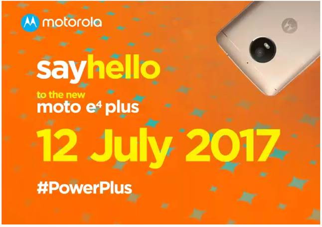 Moto E4 Plus India launch invite