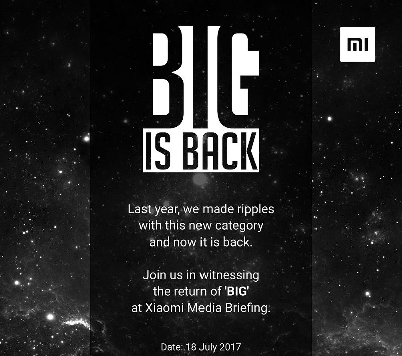 Xiaomi Mi Max 2 India launch invite
