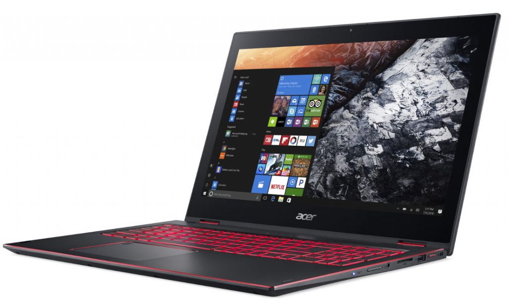 Acer Nitro 5 Spin 2-in-1 convertible Notebook with 8th Gen Intel i7 processor, GTX 1050 GPU