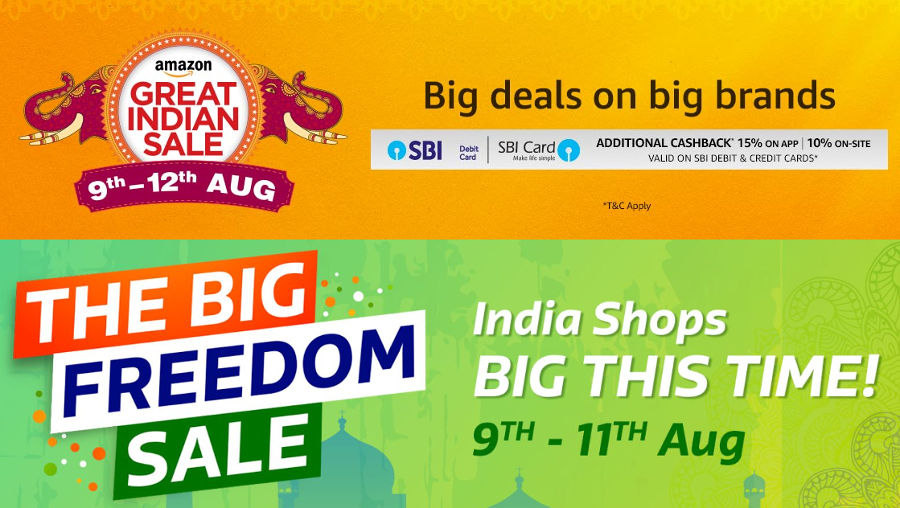 Amazon Great Indian Sale, Flipkart The Freedom Sale Aug 9