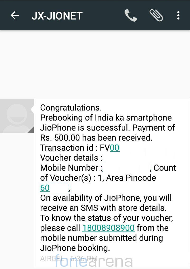 JioPhone Prebooking successful