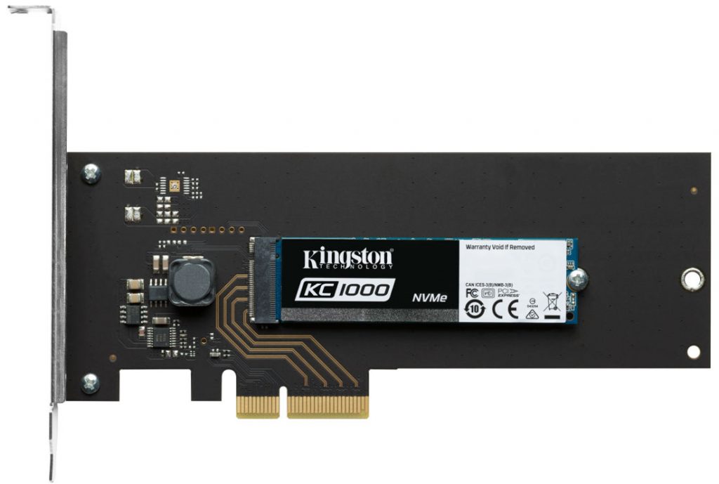 Kingston KC1000 NVMe SSD with adapter