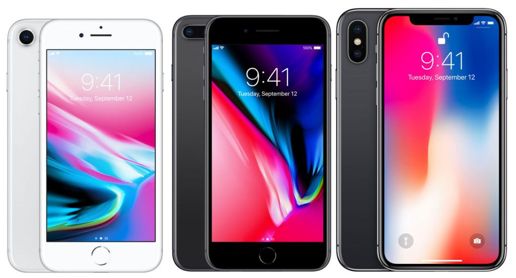 Apple iPhone 8, iPhone 8 Plus and iPhone X