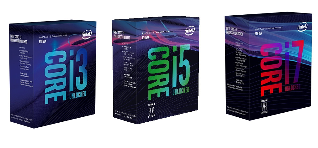 Intel 8th Core i3, i5 and i7 Desktop processors