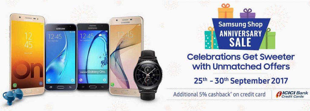 Samsung Shop India Anniversary Sale 2017