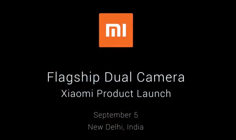 Xiaomi Dual Camera Phone launch India Sep 5