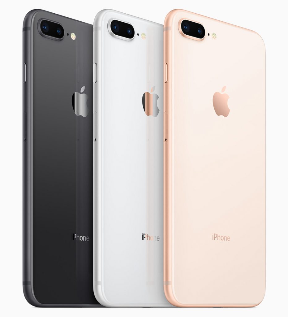 Apple iPhone 8 and iPhone 8 Plus with A11 Bionic chip, glassback