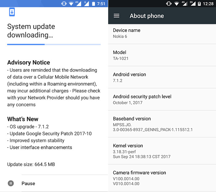 Nokia 6 Android 7.1.2