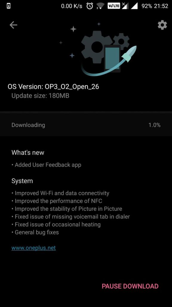 OnePlus 3 Open Beta 26