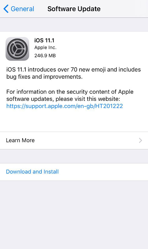 iOS 11.1