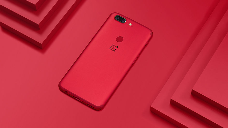 Lava Red OnePlus 5T