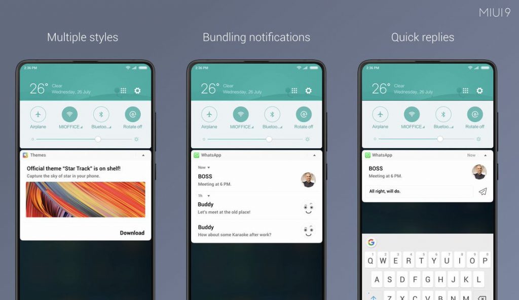 MIUI 9 Notification Shade