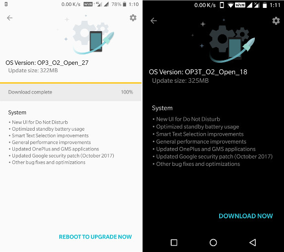 OnePlus 3 Open Beta 27 and OnePlus 3T Open Beta 18