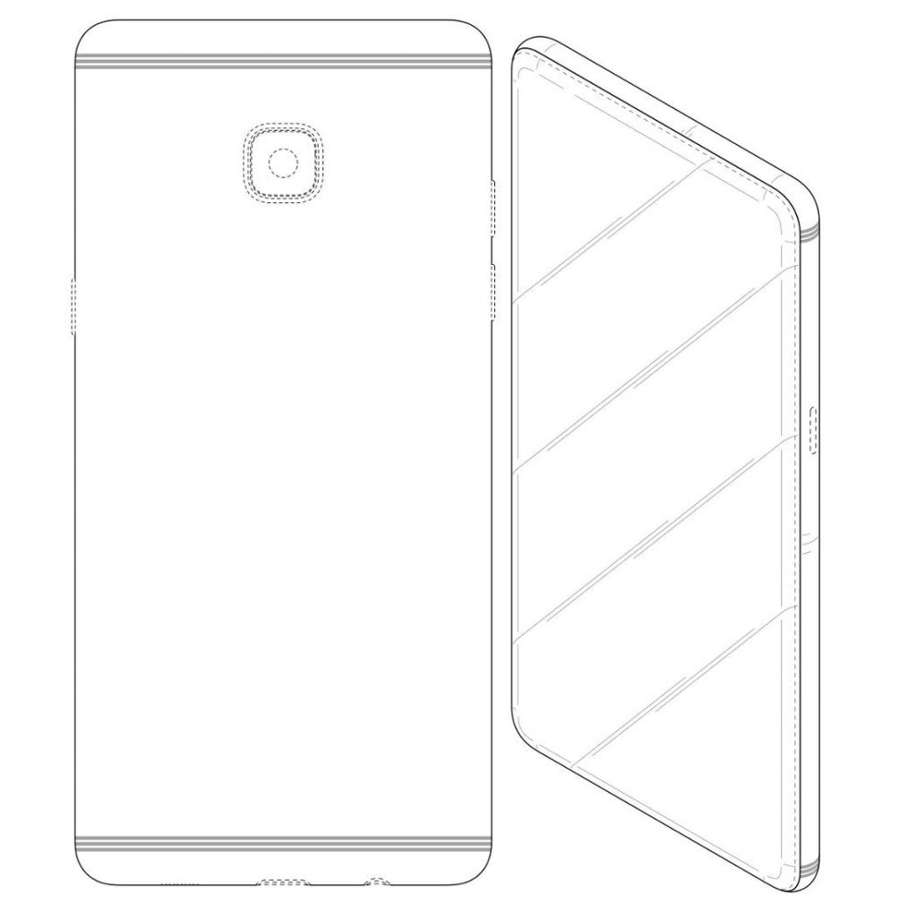 Samsung bezel-less phone patent