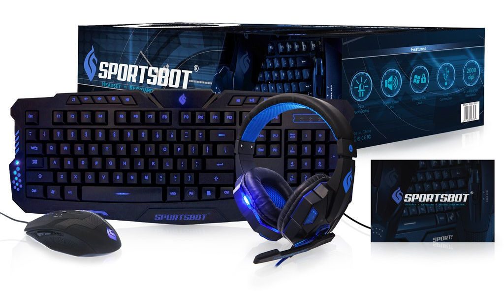 Soundbot Sportsbot SS301 Mouse, Keyboard, Headset combo