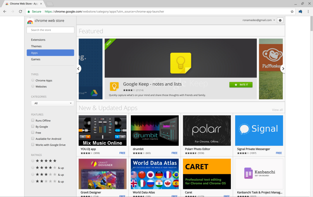 Google chrome web store - opmnotes