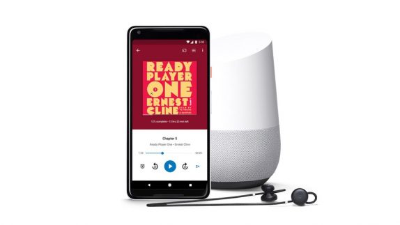 google assistant play music from my library