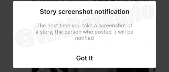 Instagram Story Screenshot alert