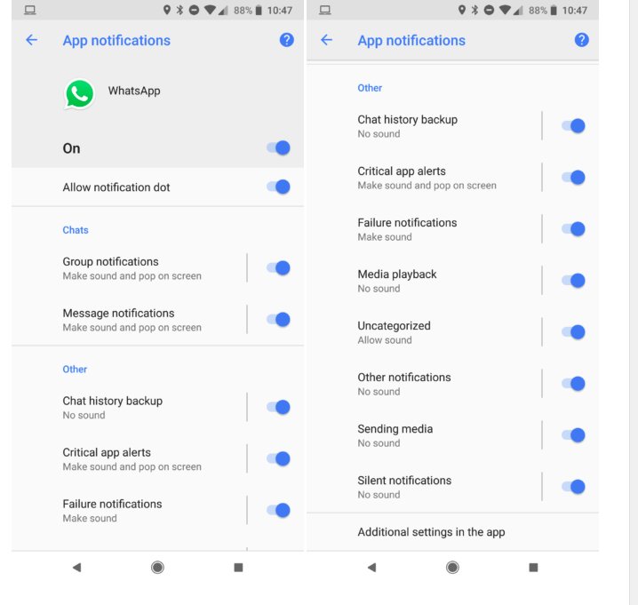 WhatsApp notification channel