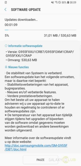 Galaxy S8 Oreo Update