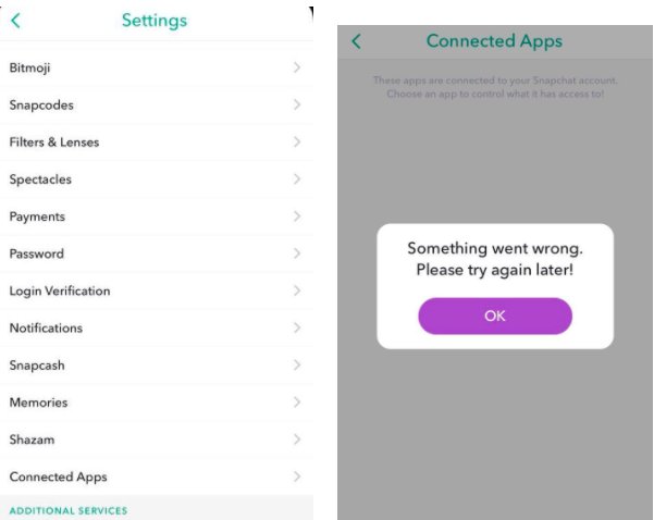 Snapchat Connected Apps