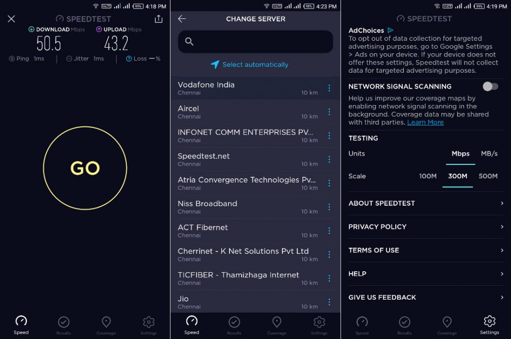 Speedtest by Ookla 4.0 for Android