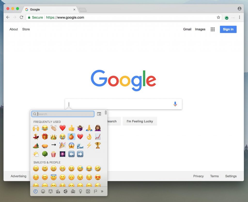 Google Chrome Emoji shortcut starts rolling out for Mac