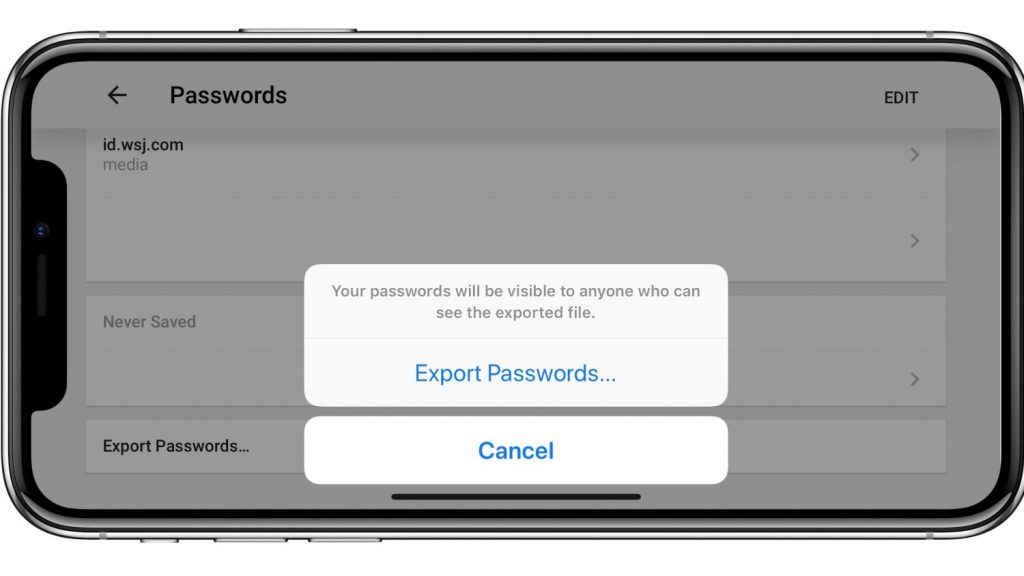 Chrome Export Password