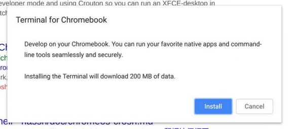 Google Chromebook Terminal