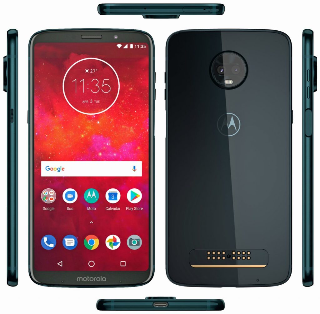 Moto Z3 Play with 6.1-inch FHD+ display, dual-rear cameras deep indigo ...