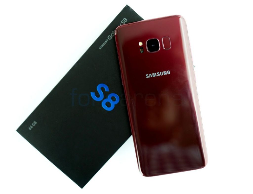 Samsung Galaxy S8 Burgundy Red Photo Gallery
