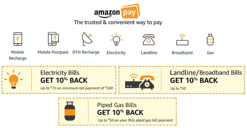 Utility Bill для Амазон. Amazon auto payment. Have up to 1.25% cashback for Utility Bills! 3d element.