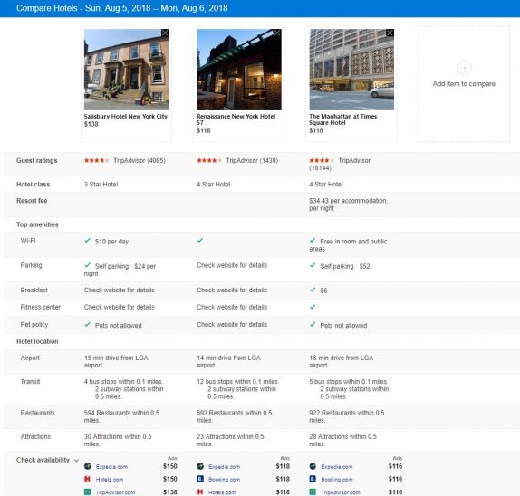 Bing Intelligent Search brings improvements to hotel booking, home services price range and more