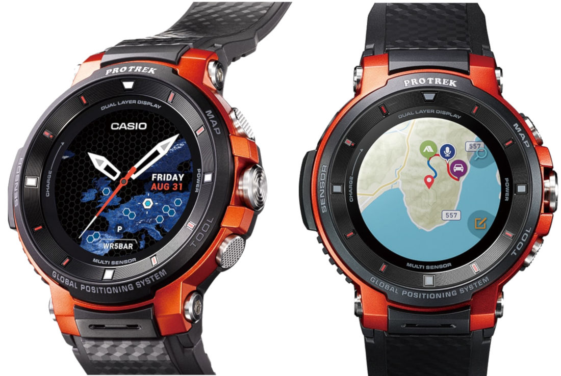 Casio PRO TREK Smart WSD F 30 rugged Wear OS outdoor watch with