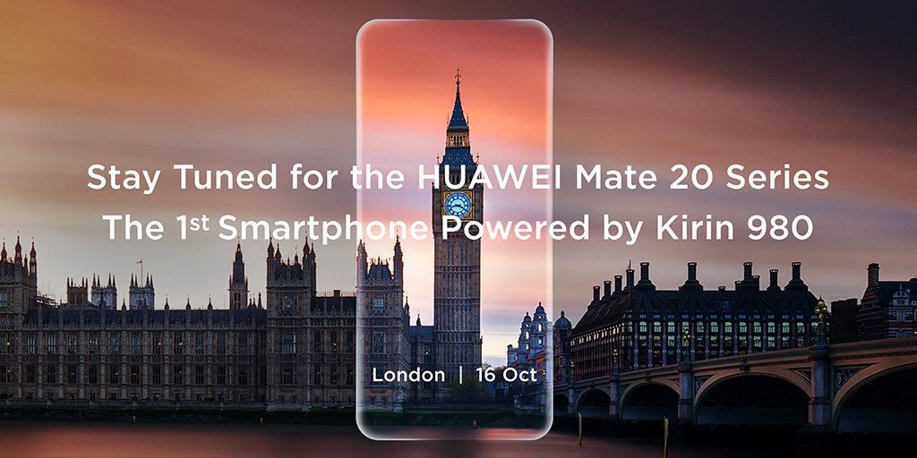 Huawei Mate 20 and Mate 20 Pro with full-screen display, Kirin 980 7nm SoC to be announced on October 16