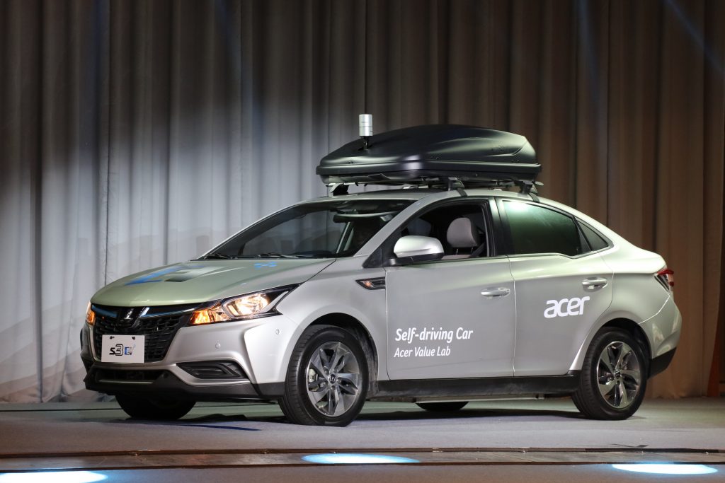 Acer self-driving concept car with Luxgen S3 electric vehicle platform unveiled