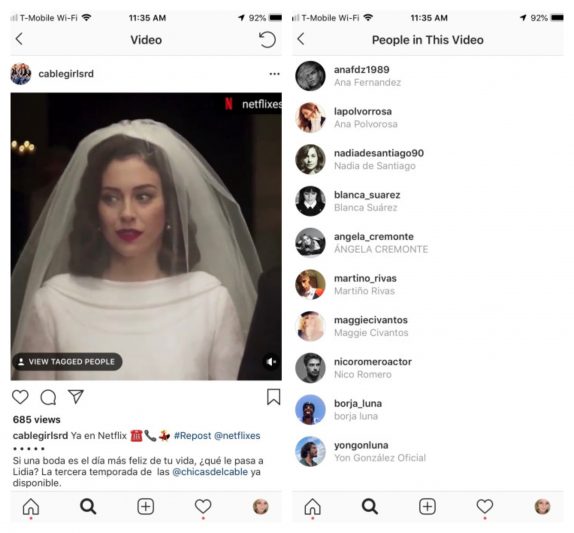 Instagram Video tagging