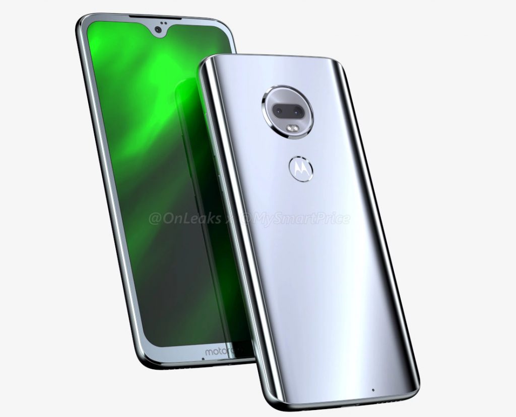 Moto G7 with 6-inch FHD+ water-drop notch display surface in renders; G7 Power could arrive alongside G7 Play and G7 Plus
