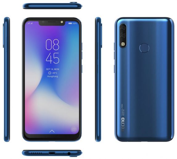 tecno phones with notch screen