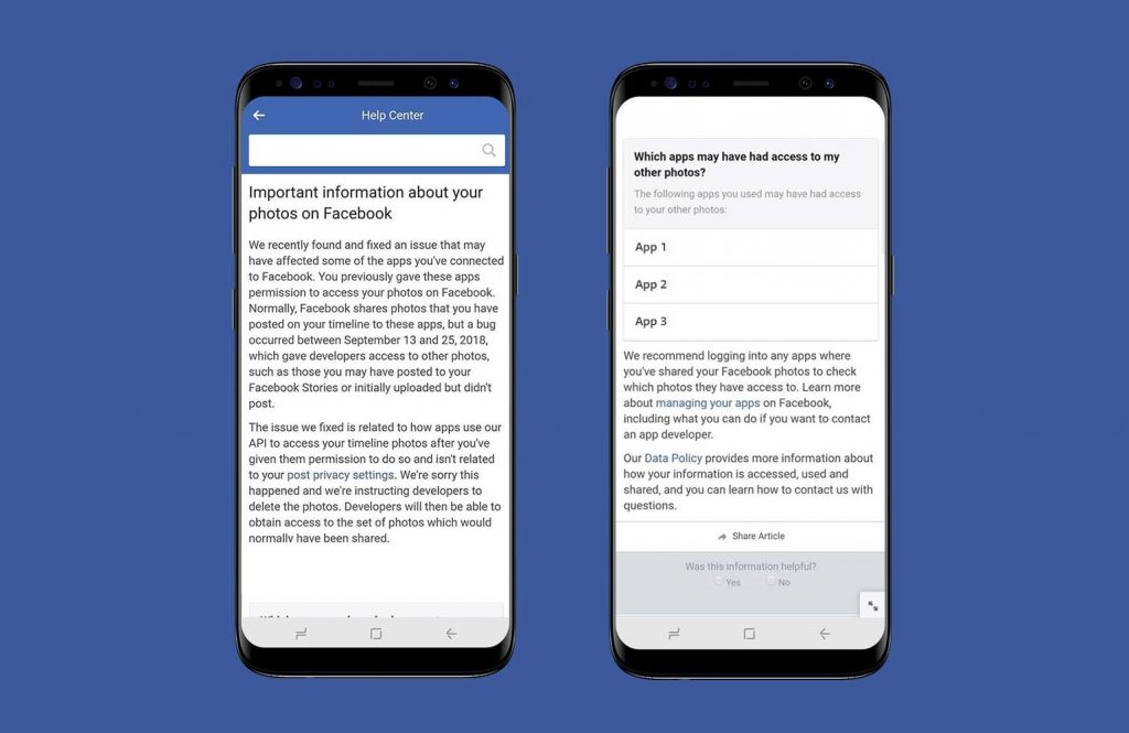 Facebook API bug allowed apps to access unposted photos of up to 6.8 million users