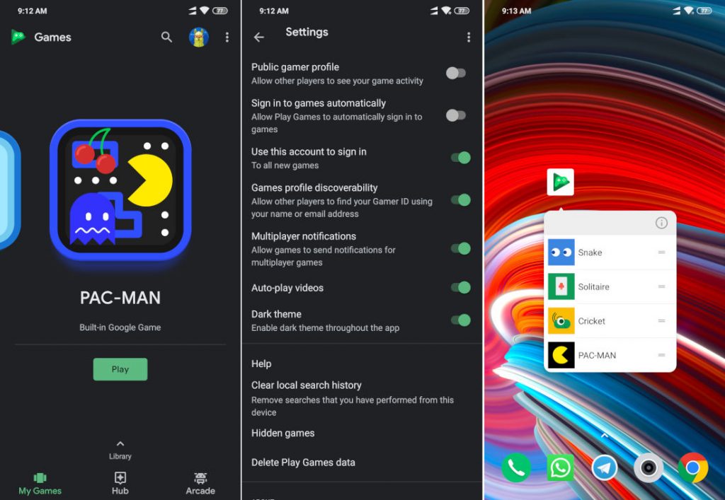 Google Play Games v5.14 update brings Dark Theme, App shortcuts and more