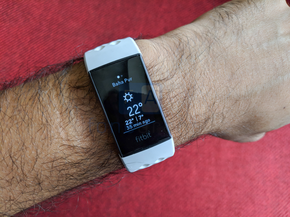 fitbit charge 3 weather