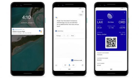 Google Assistant Flight details