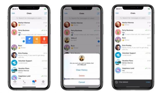 Telegram Chat undo