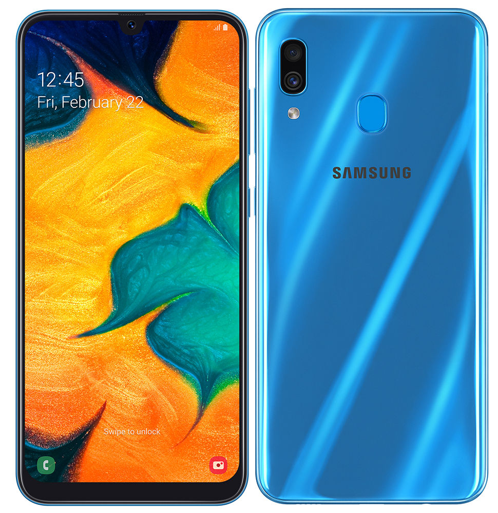 即納得価Galaxy A30 Blue 64 GB docomo スマートフォン本体